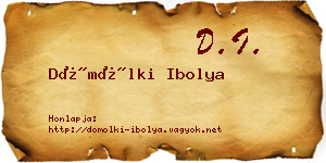 Dömölki Ibolya névjegykártya