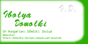 ibolya domolki business card